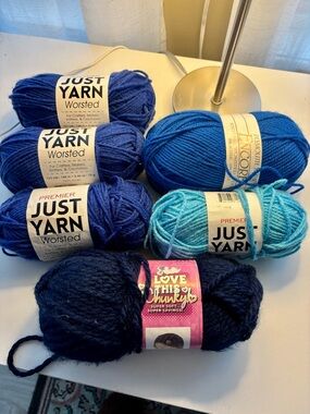 Premier, I Love This Yarn, and Encore Blue Yarn Bundle